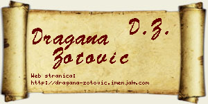 Dragana Zotović vizit kartica